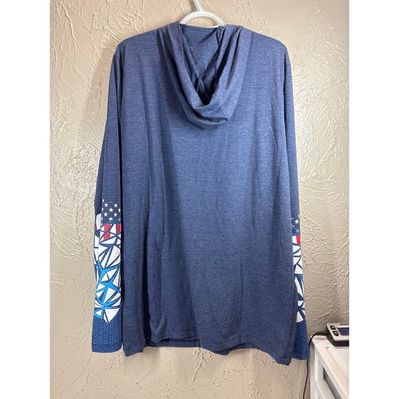 Arena Bishamon Collection Unisex USA OG Long Sleeve Navy Hoody Size XXL - Picture 2 of 5